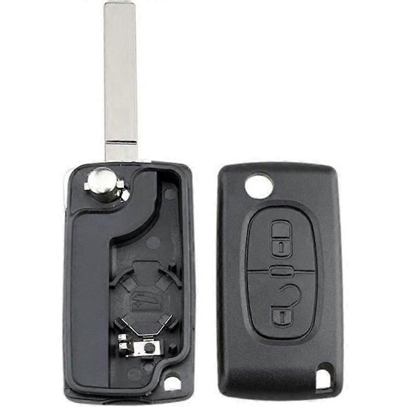 01A Fits For Citroen C3 Replacement 2 Buttons Remote Key Shell Case Ce0536 Va2 Black