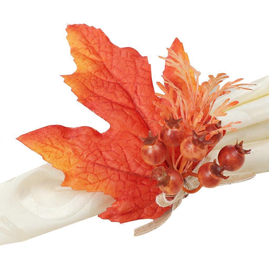 Automne citrouille serviette de table porte-rond Thanksgiving Cercles de serviette pour dîner Table Mariages Dîners