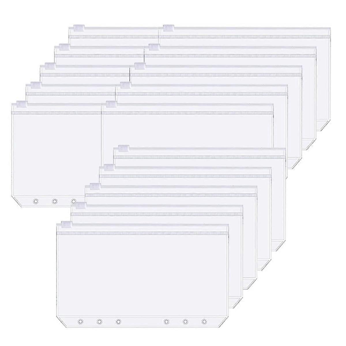 Waterproof A6 Document Bag, Clear Zipper Folder for Organization