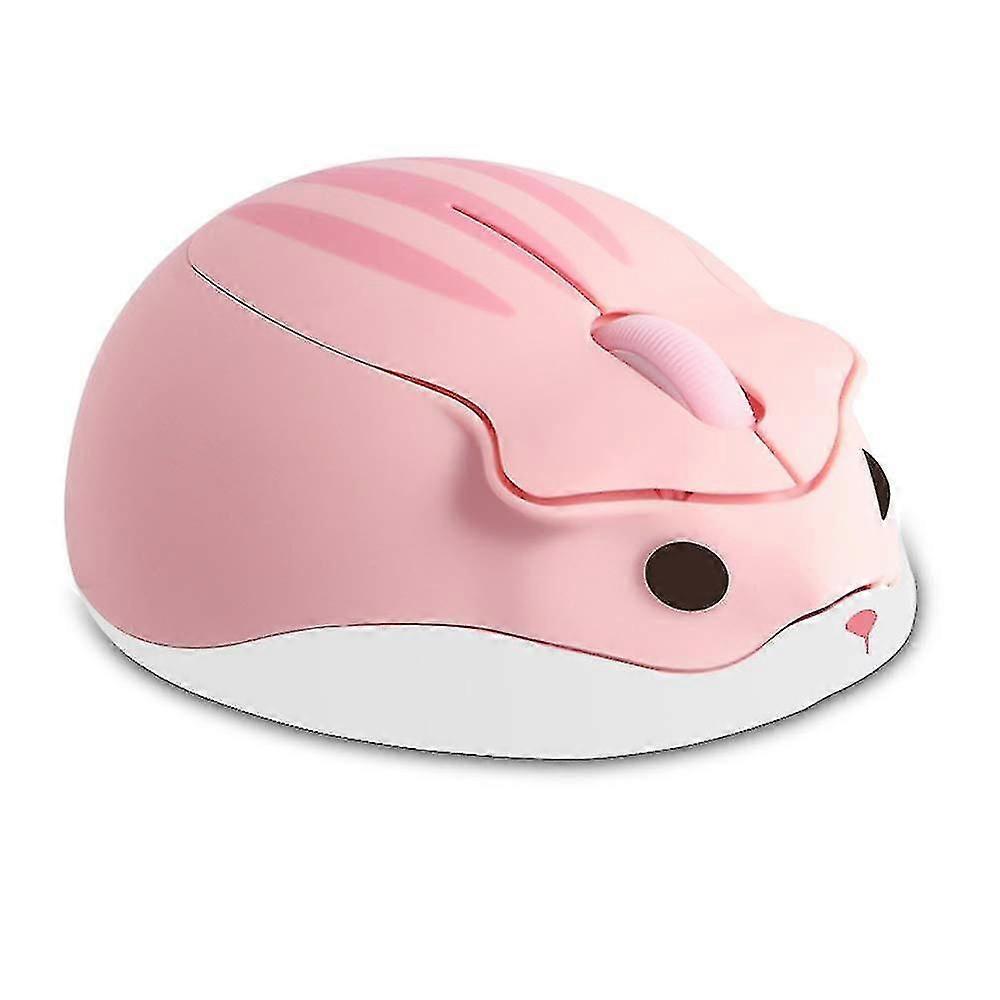 Wireless Mouse Cute Hamster Shaped Computer Mouse 1200dpi(pink)