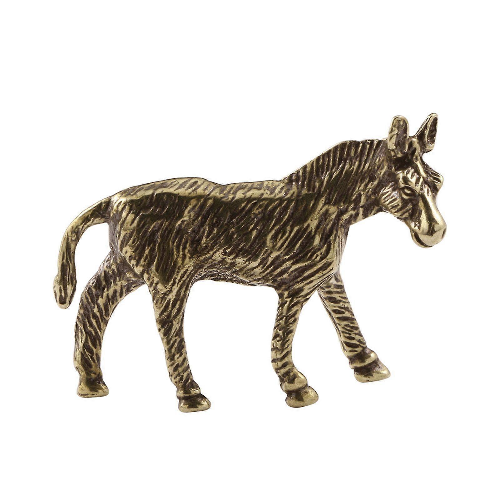 Donkey Miniature Figurine High Durability Rustproof Realistic Looking Widely Used Small Animal Statue Desktop Ornament