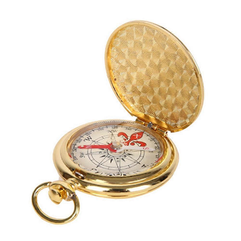 Portable Metal Retro Camping Hiking Pocket Watch Brass Gold Silver Compass Portable Compass Navigation for Outdoor Activities