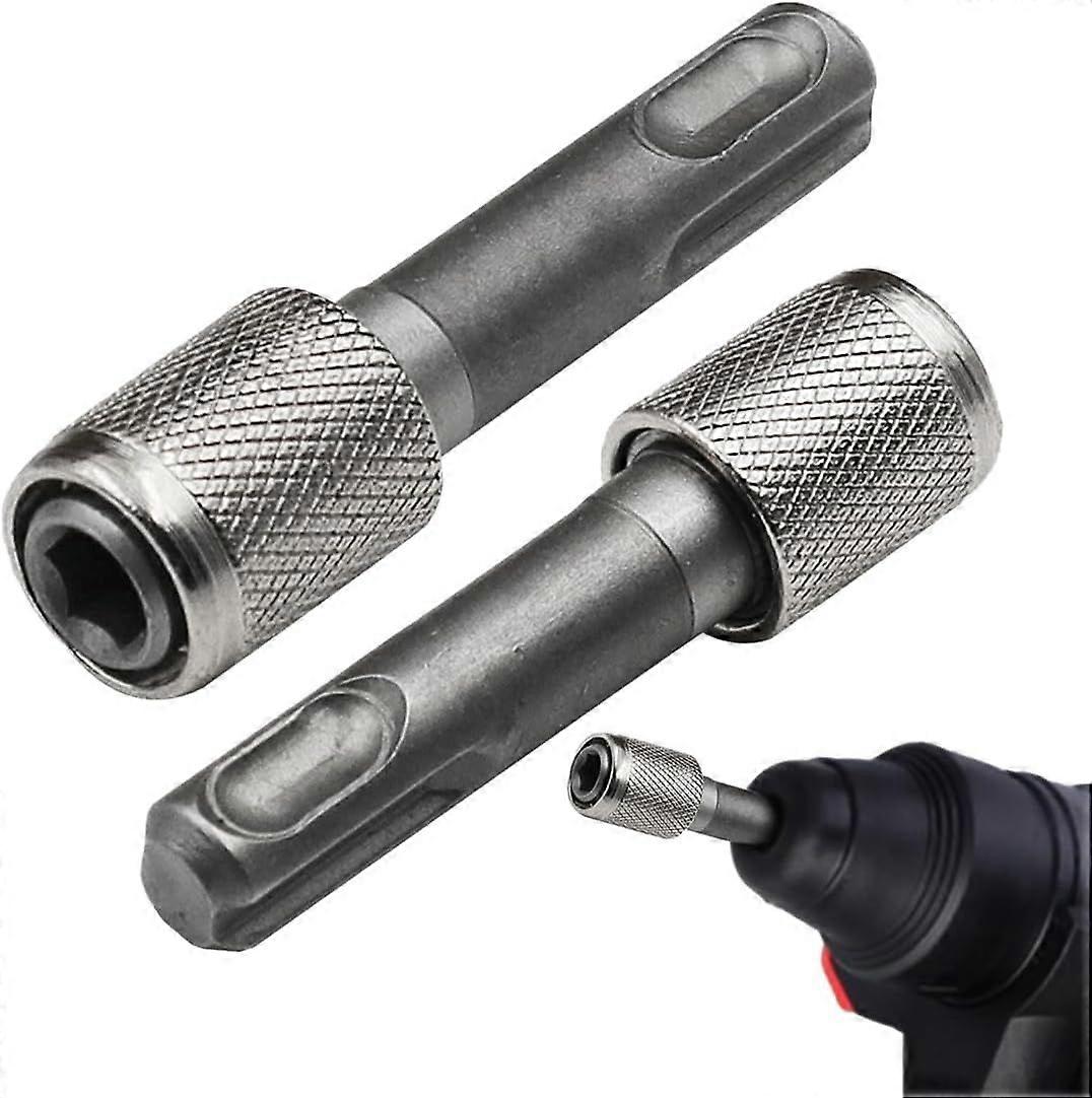 Drill Bit Sets, 6.35mm SDS-Plus Adapter for Electric Drill, Universal Drill Bit, Compatible with Hammer Drills and Electric Picks, Hex Chuck (2 Piece