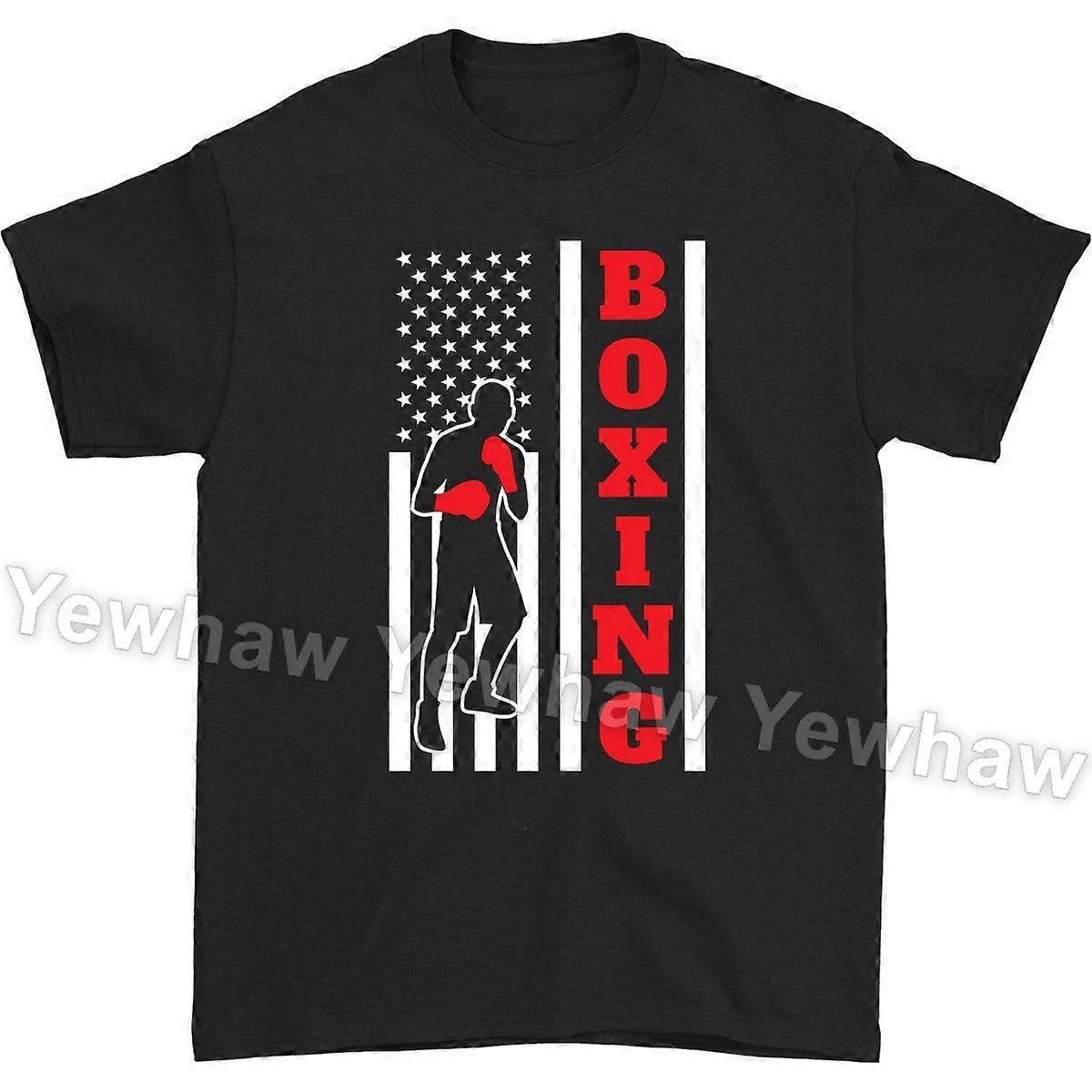 כפפות איגרוף מאמן מתאגרף דגל ארה"ב ארה"ב מתנה וינטאג 'חולצת טריקו, אגרוף ספורט חובב חג המולד מתנת יום הולדת