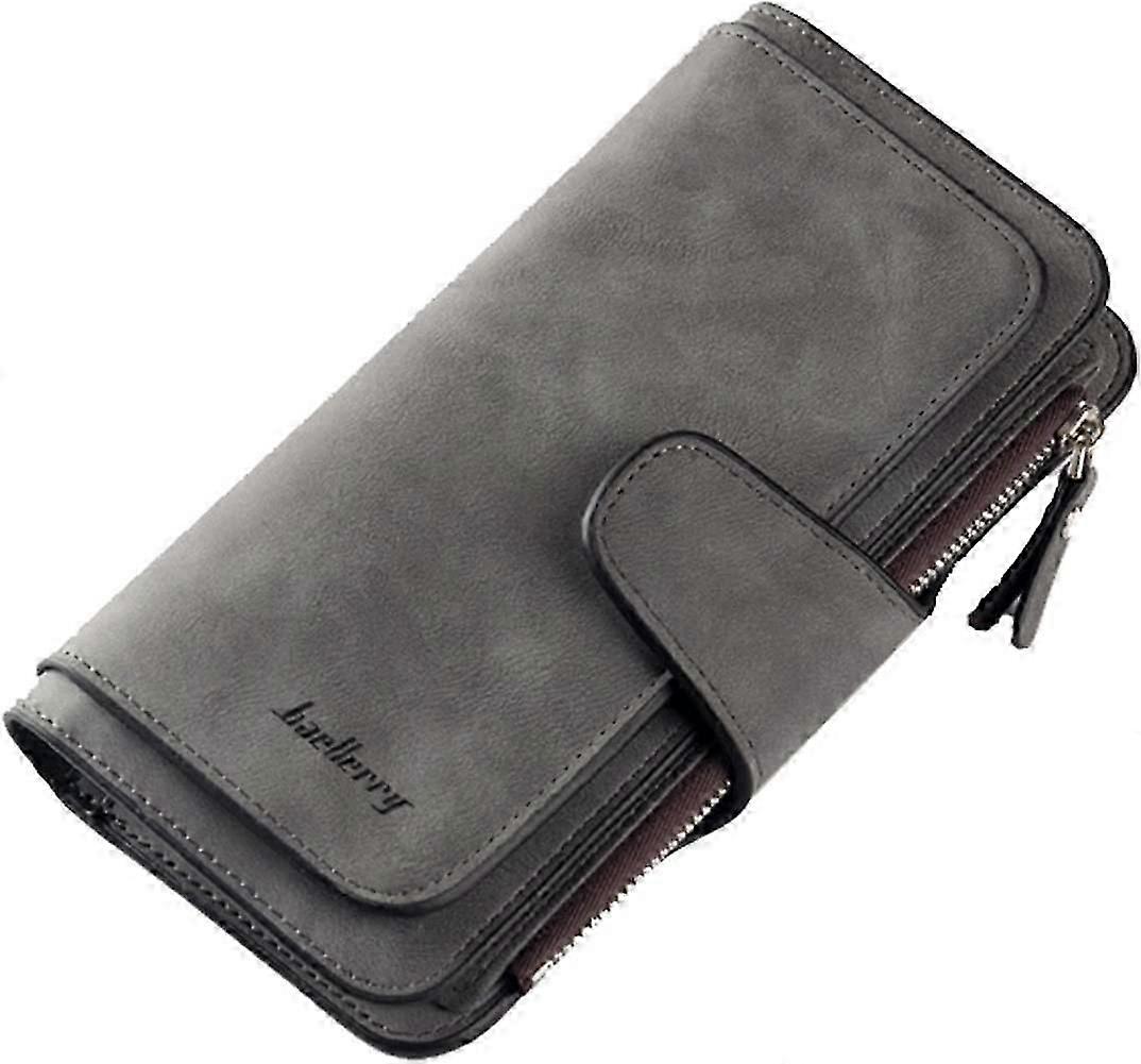 Women's PU Leather Zippered Wallet Large Capacity Elegant