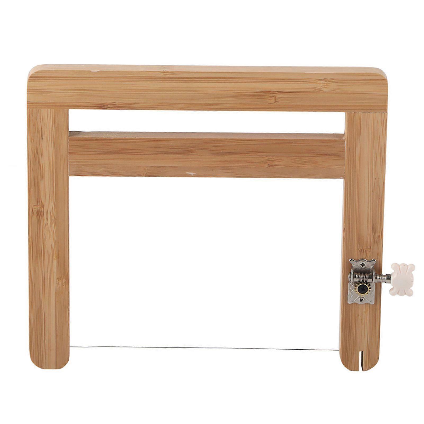 Adjustable Bamboo Nonstick Soap Cutter Cutting Tool for DIY Soap Bread