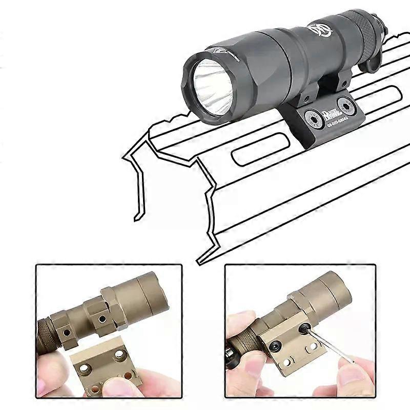 Scout Light Side Mount DD CNC Keymod M-LOK Rail for SF M300 M600 Tactical Flashlight Base Mounts Hunting Accessories AR15 WADSN