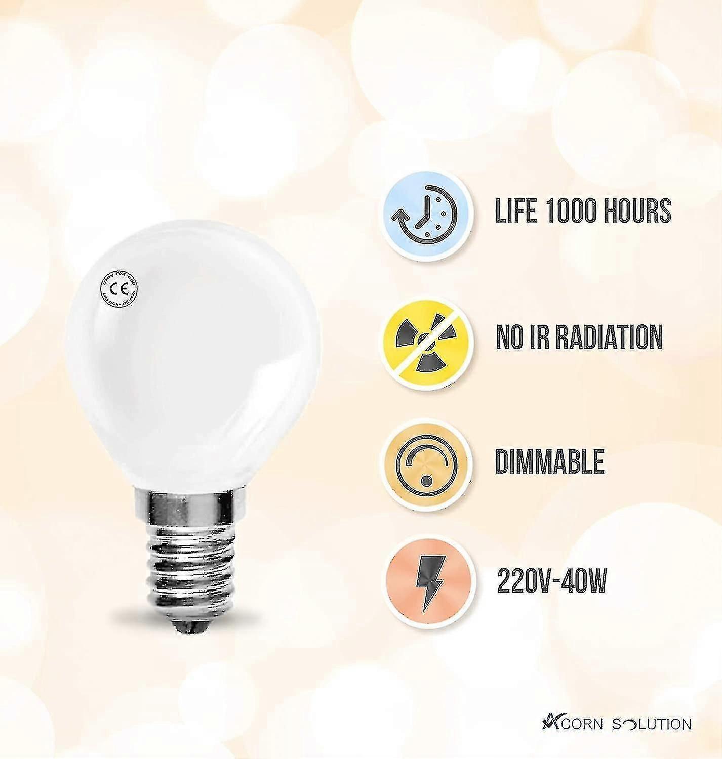 thumbnail image 2 of Sub-Zero UK Fridge Freezer Light Bulb – 240V 40W White Round – OEM Replacement 2 of 5