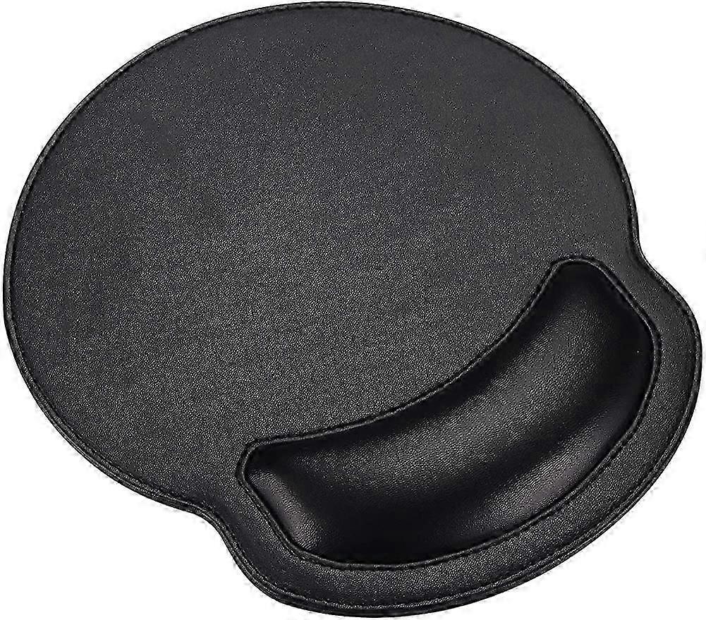 Mouse Pad with Wrist Rest Pad PU Artificial Leather Ergonomic Non-slip Laptop