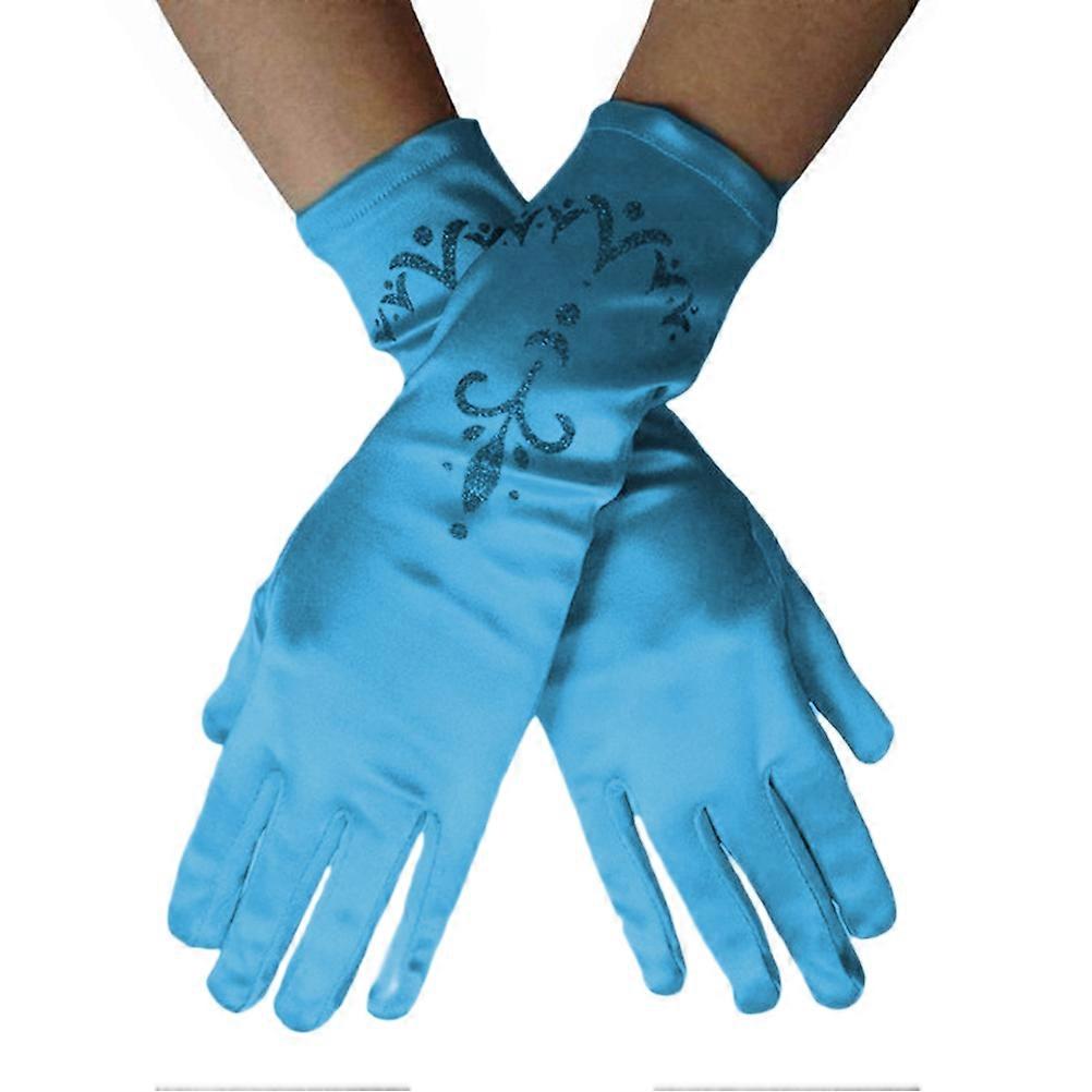 Little Girls Princess Gloves Satin Cloth Gloves Princess Dress up Accessories