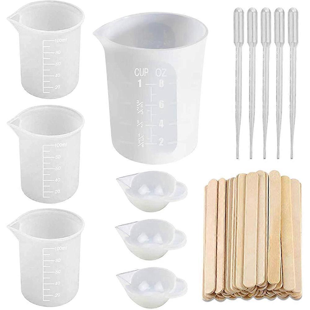 Silicone Measuring Cups for Epoxy Resin, Resin Casting Container