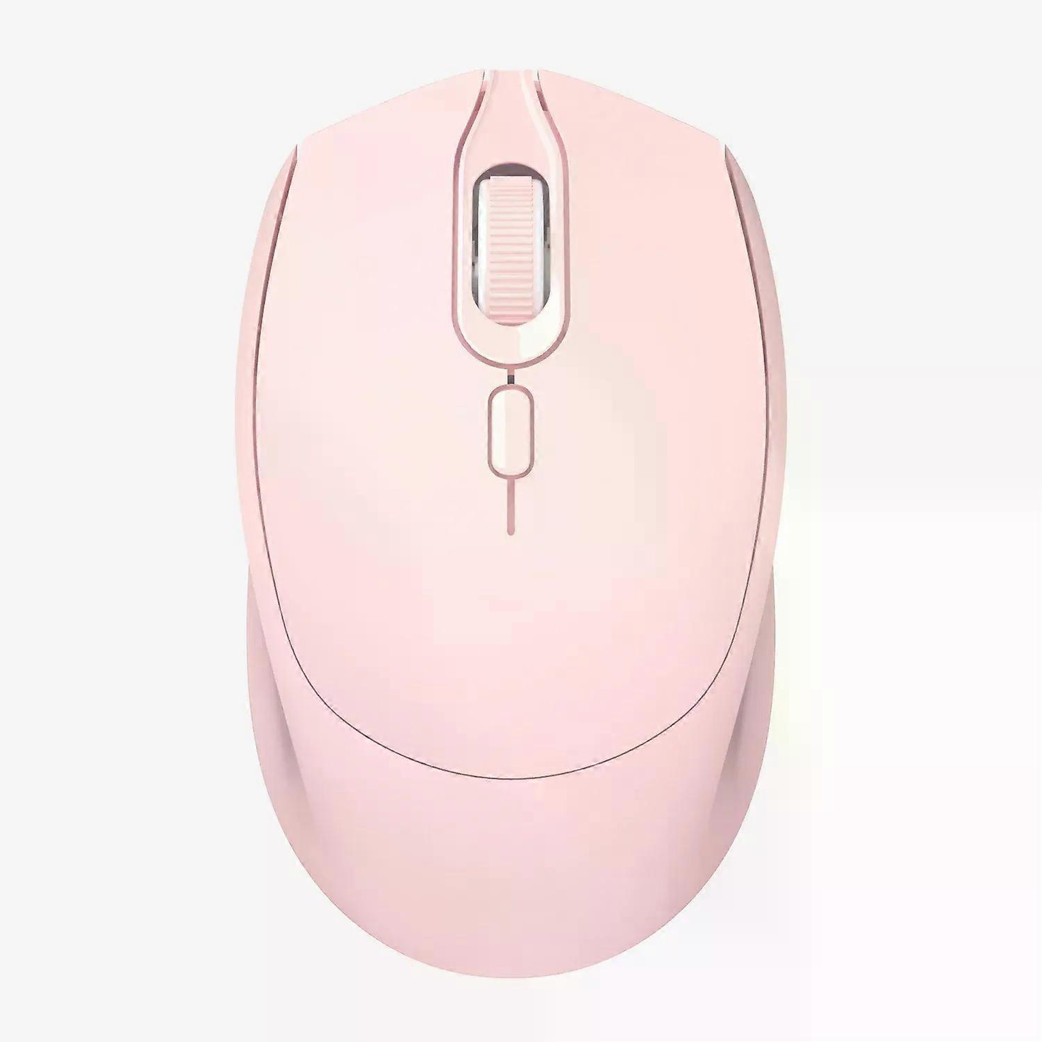 Portable Computer Mouse  with USB Receiver Wireless Mouse for PC Tablet Laptop (Pink)