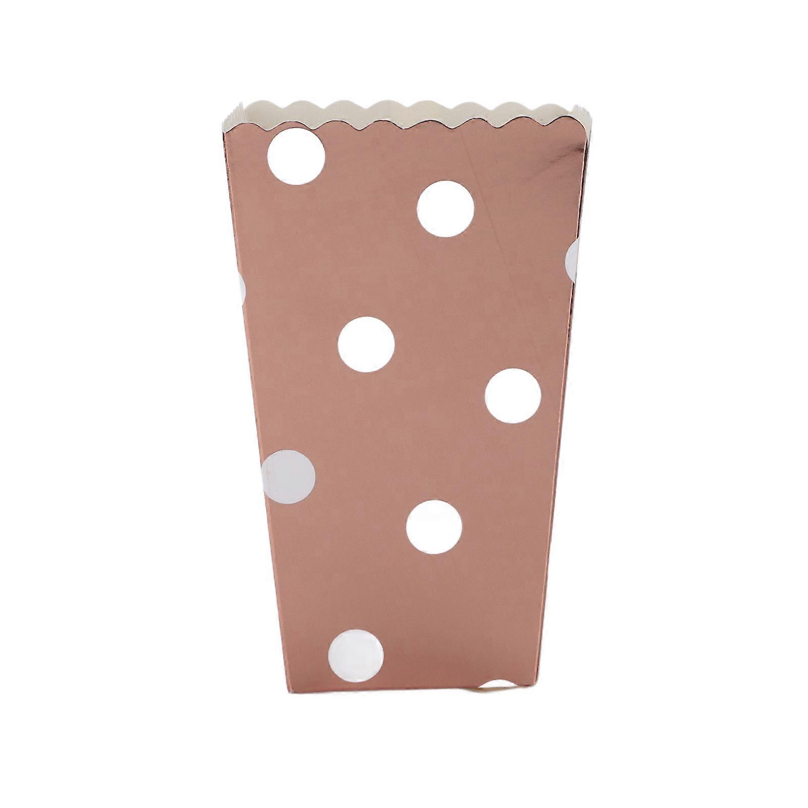 36PCS Popcorn Boxes Paper Large Capacity Top Opening Lightweight Portable Popcorn CupsRose Gold 