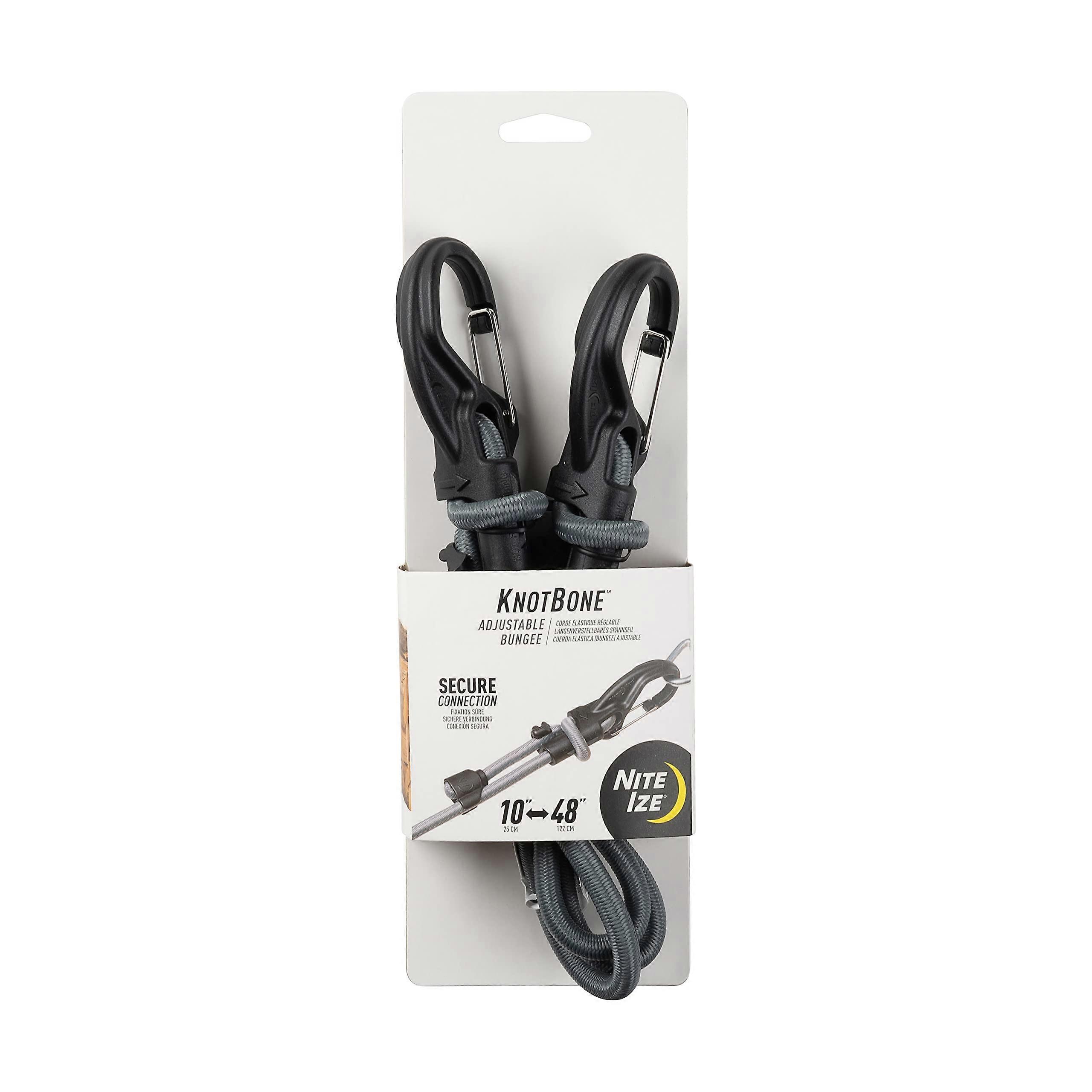 KNOTBONE ADJUSTABLE BUNGEE - CARBINE CLIP TYPED AND ADJUSTABLE LENGTH - 9 MM CORD - 10 'TO 48' Adjustable Length - SIZE 9