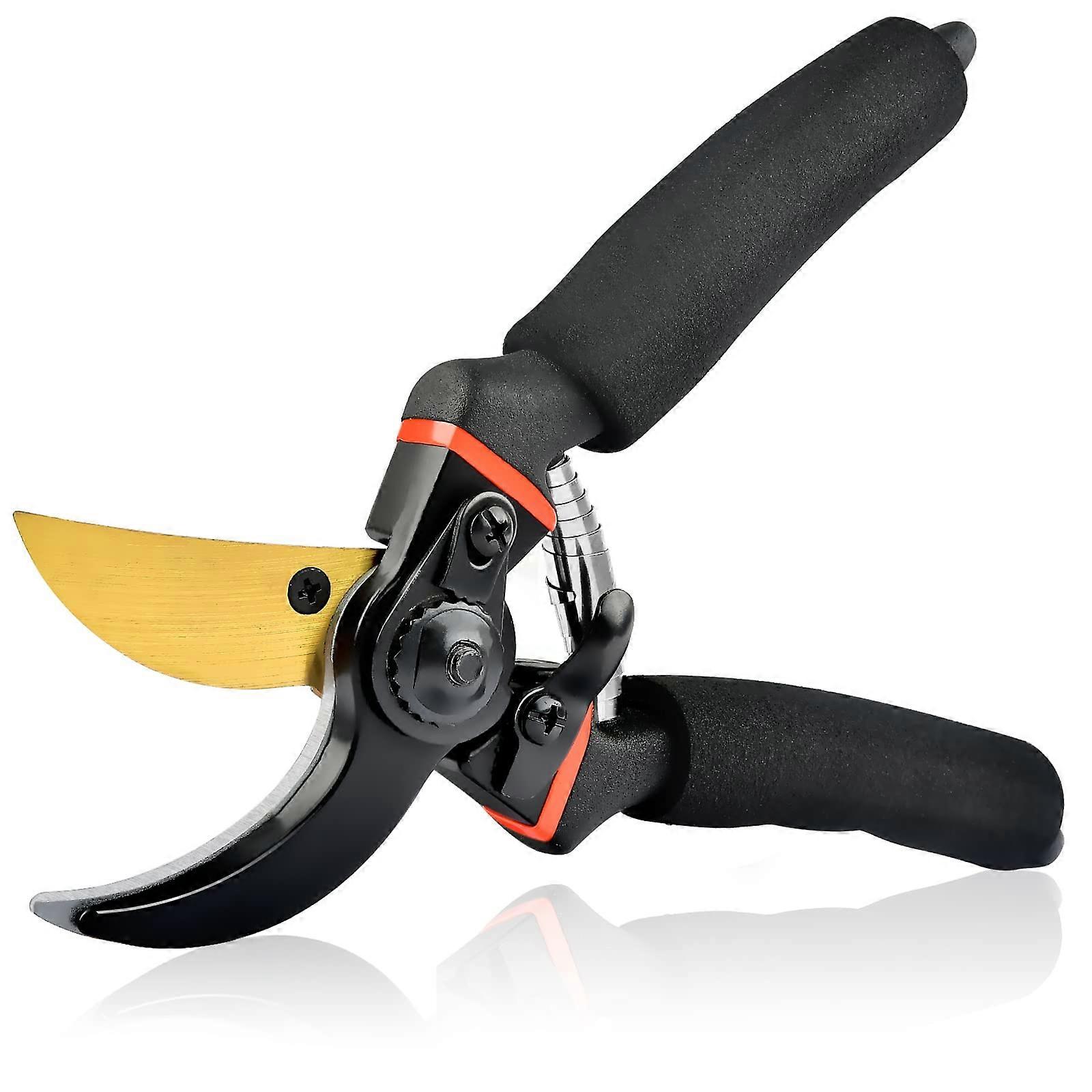 Bypass Pruning Shears for Gardening, Heavy-Duty Ultra Sharp Professional Garden Scissors with Ergonomic Grip and Steel Blades