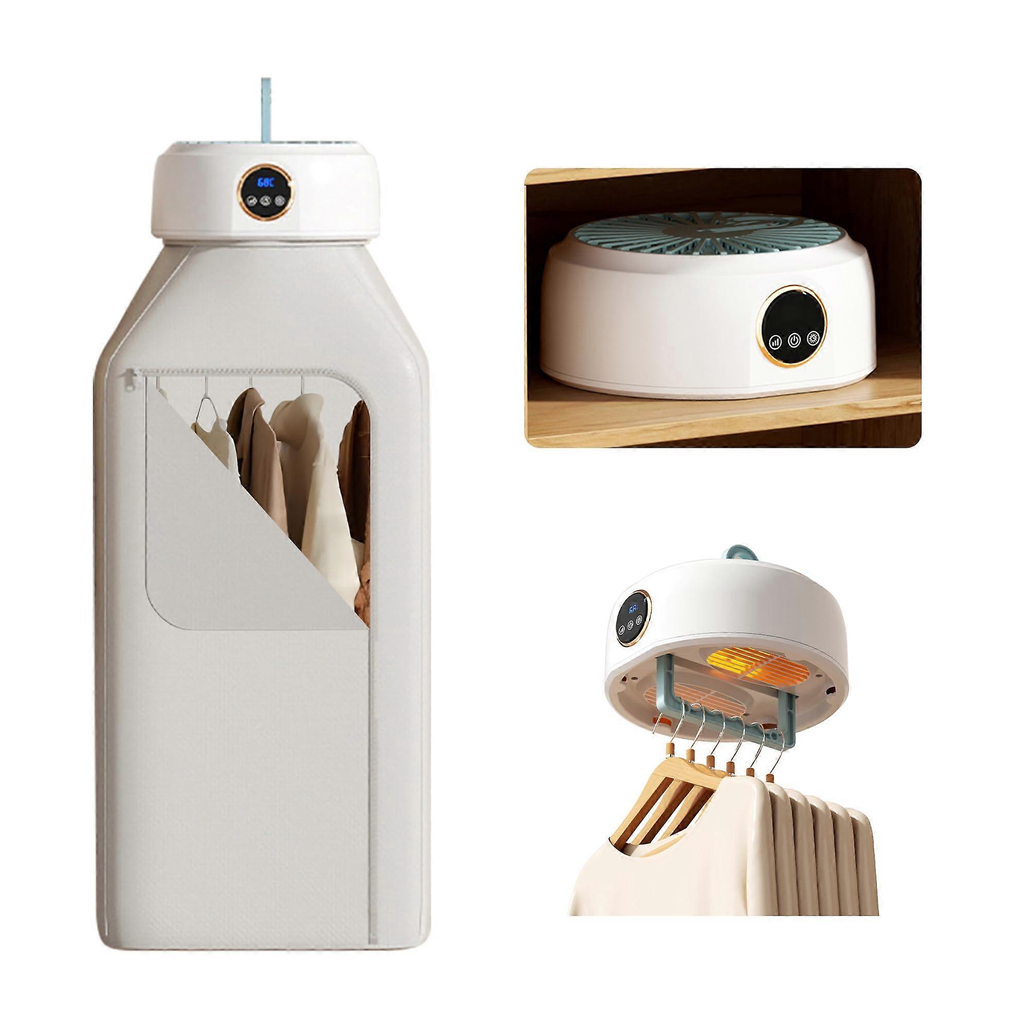 Clothes Dryer, Compact Foldable Electric Drying Machine with Dry Bag for Small Spaces and Travel Use