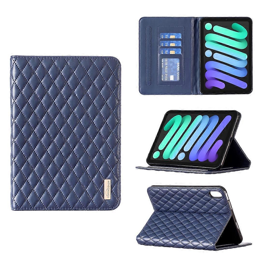 For iPad mini 6 / mini 2024 Elegant Rhombic Texture Horizontal Flip Leather Tablet Case