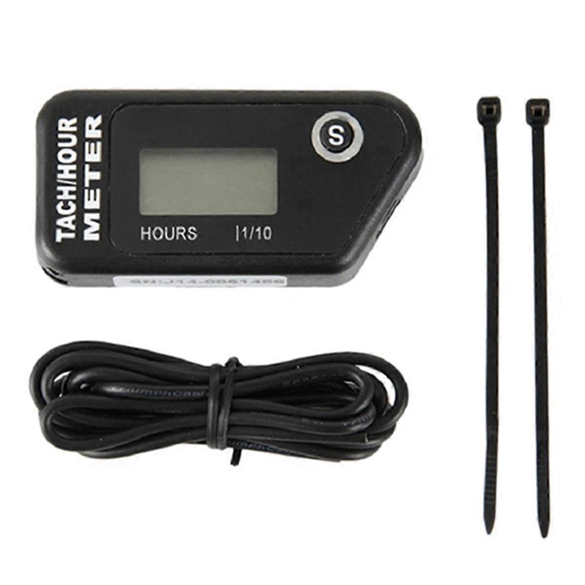 Motorcycle Speed Hour Meter Inductive LCD Digital Accumulative Hour