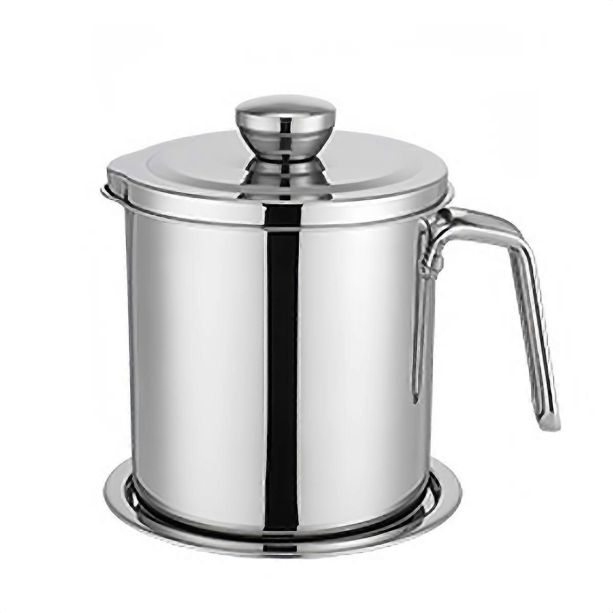 Grease container, stainless steel tank container with filter, suitable for kitchen oil preservation and storage