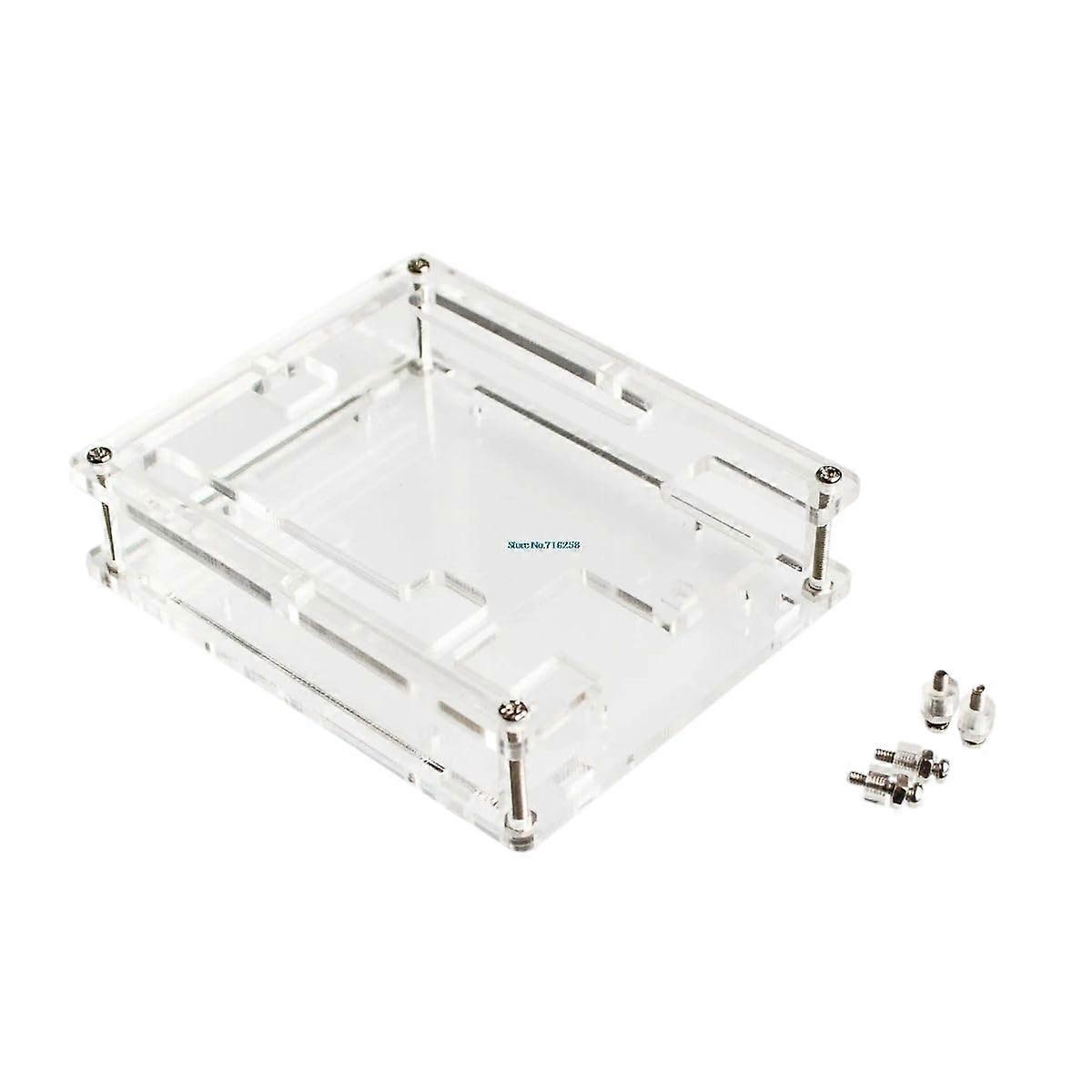 Uno R3 Case Enclosure Transparent Acrylic Box Clear Cover Compatible with Arduino UNO R3 Model Size Durable Design