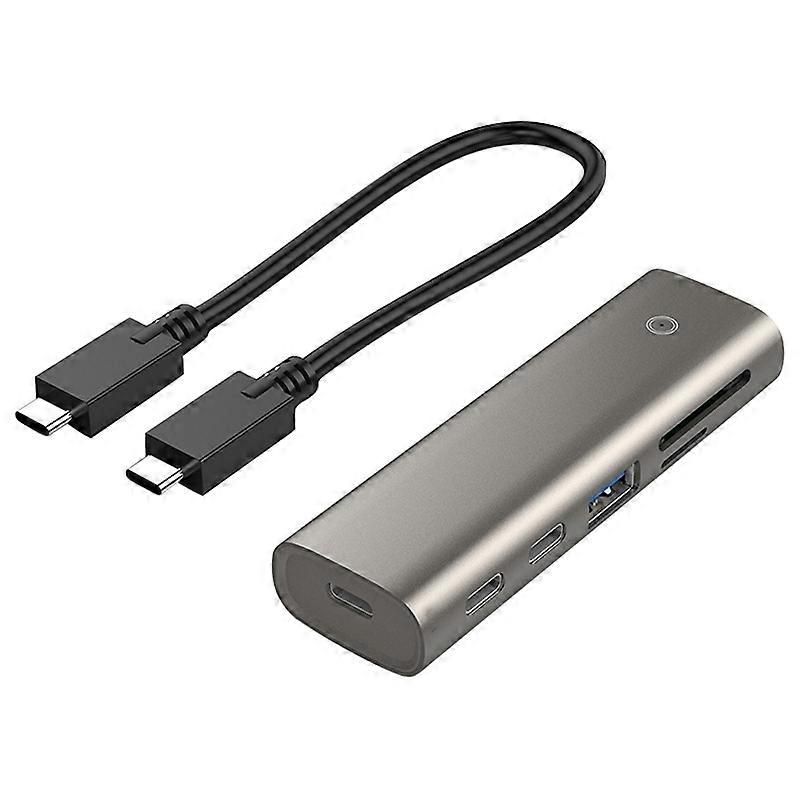 Rocketek HC463 USB3.1 Gen2 to Type-C 3.1 + USB 3.1 + SD / TF 6 in 1 HUB Adapter