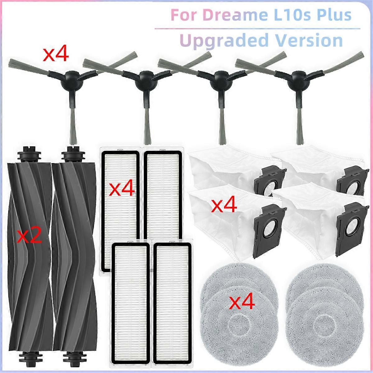 For S10 Plus / Trouver S10 Plus Spare Parts Main Side Brush Filter Mop Cloth Dust Bag Accessories