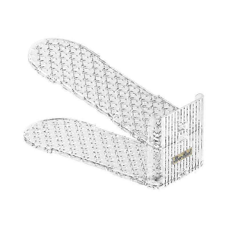 Adjustable Level Shoe Rack, Space-saving Stackers Shoe Slots Organizer, For Pairs Of Shoes (clear, 3 Pack) A