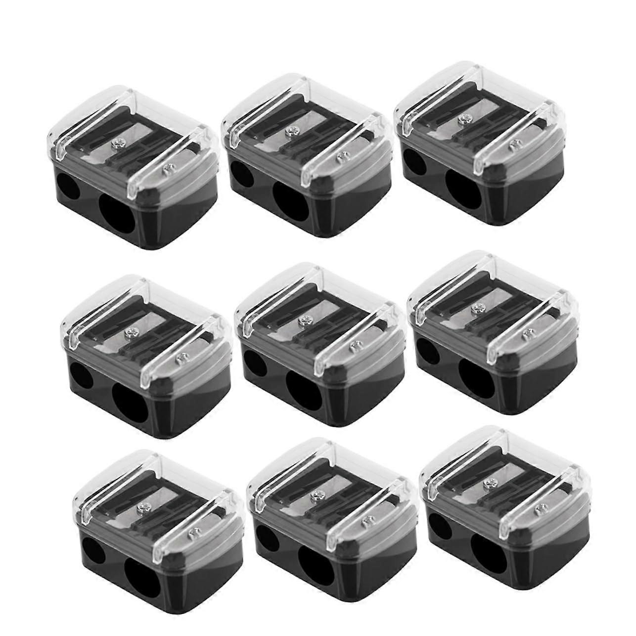 30pcs Eyebrow Pencil Sharpener Double Hole for Makeup Lip Liner and Eyeliner Easy Use Durable Makeup Tools