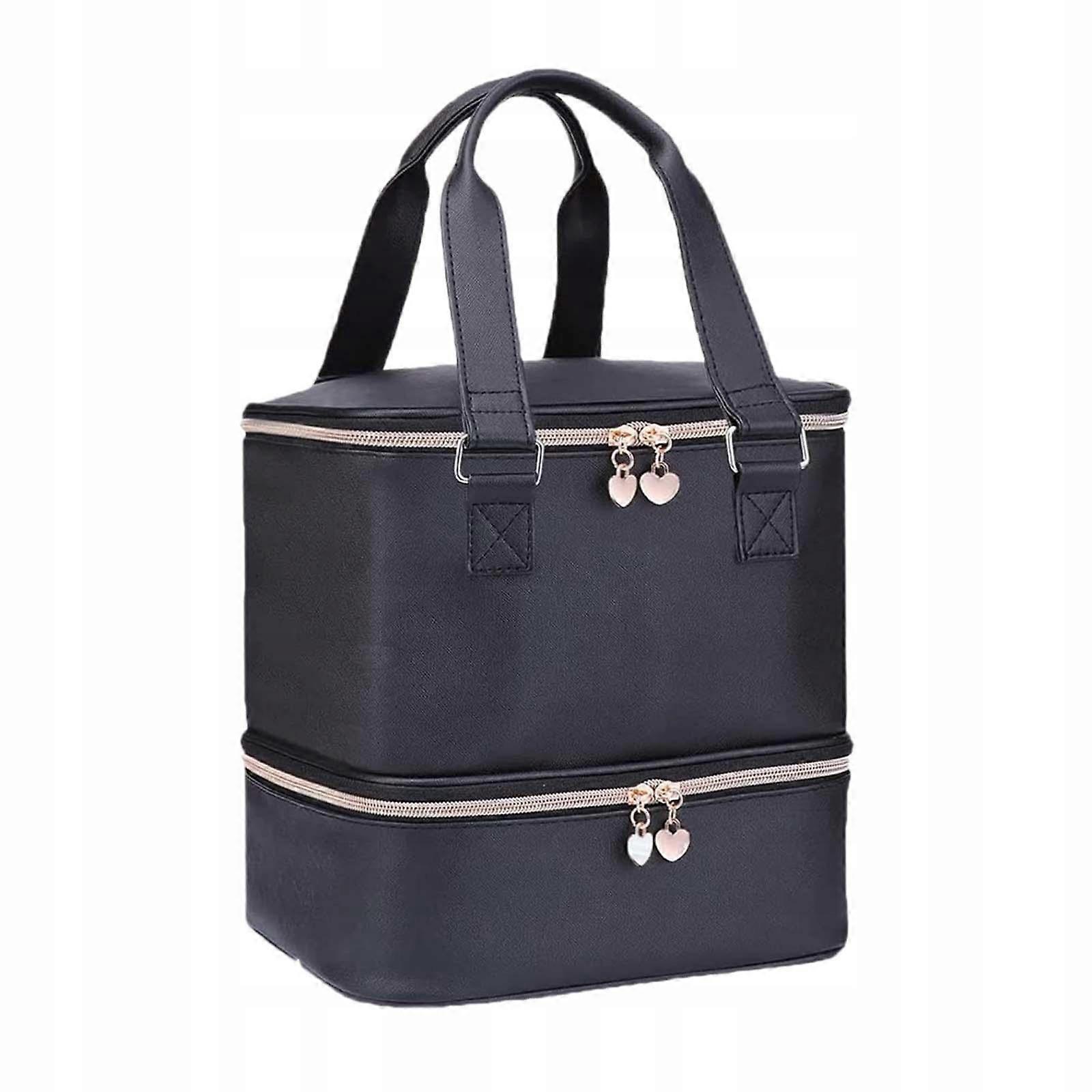 Nail Polish Carrying Case Bag Container Double Layer Soft Dividers Nail