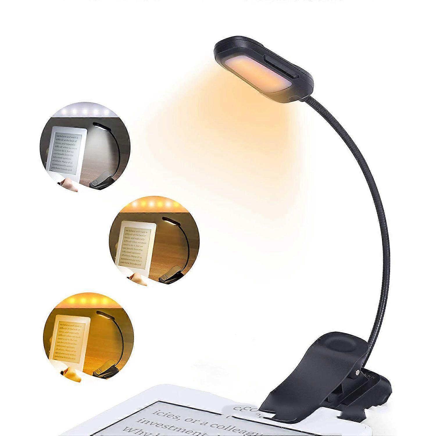 Gritin 9 LED Book Light - Eye-Protecting, Rechargeable, 3 Modes, Flexible Neck, Perfect for Reading Anywhere!