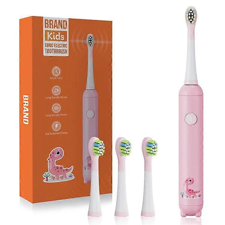 K5 Children Sonic Electric Toothbrush with 4 Replacement Brush Heads and 3 Modes