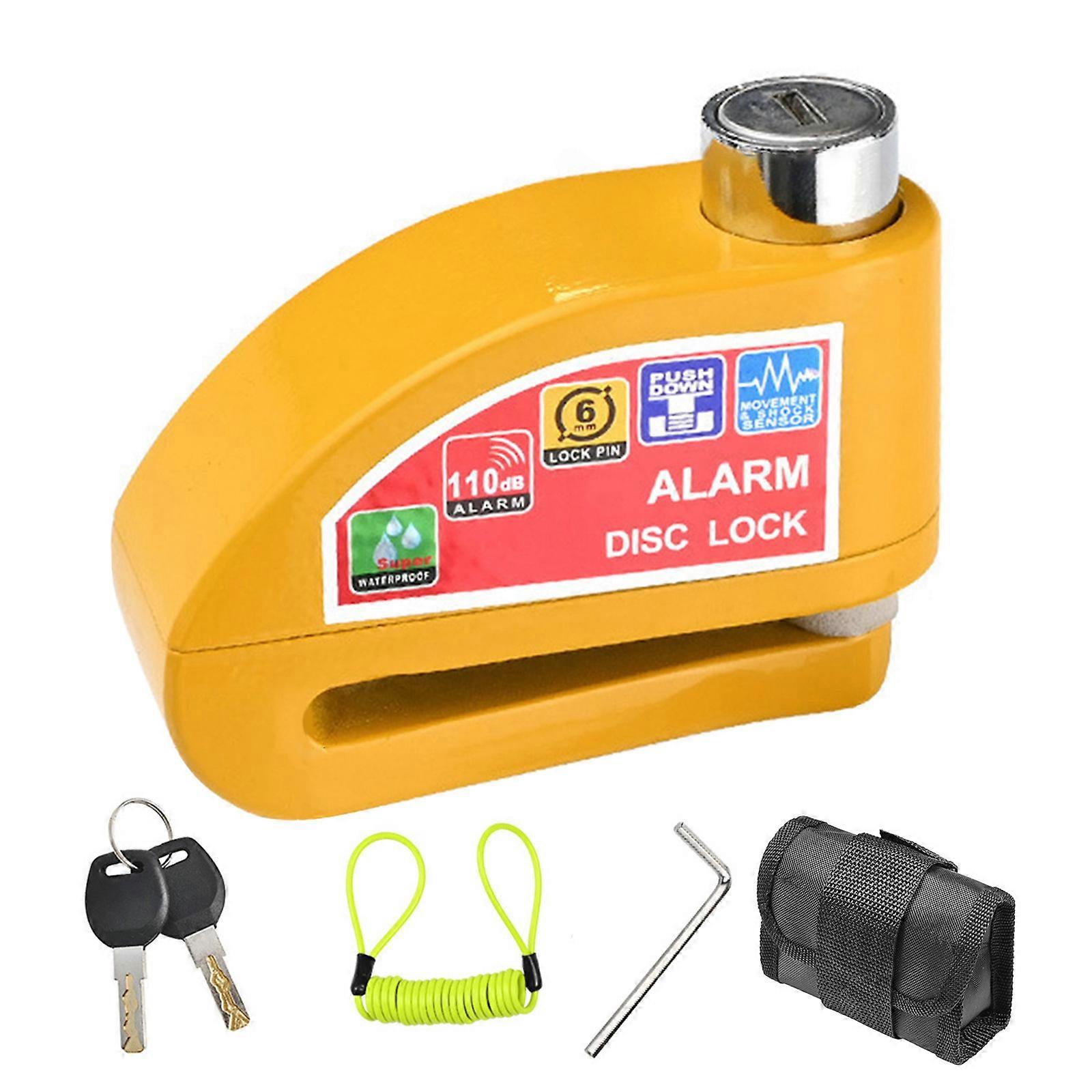 Motorcycle Locks Anti Theft with Alarm Motorcycle Disc Lock with Alarm Disk Lock Anti-Theft Motion Sensor Security Lock