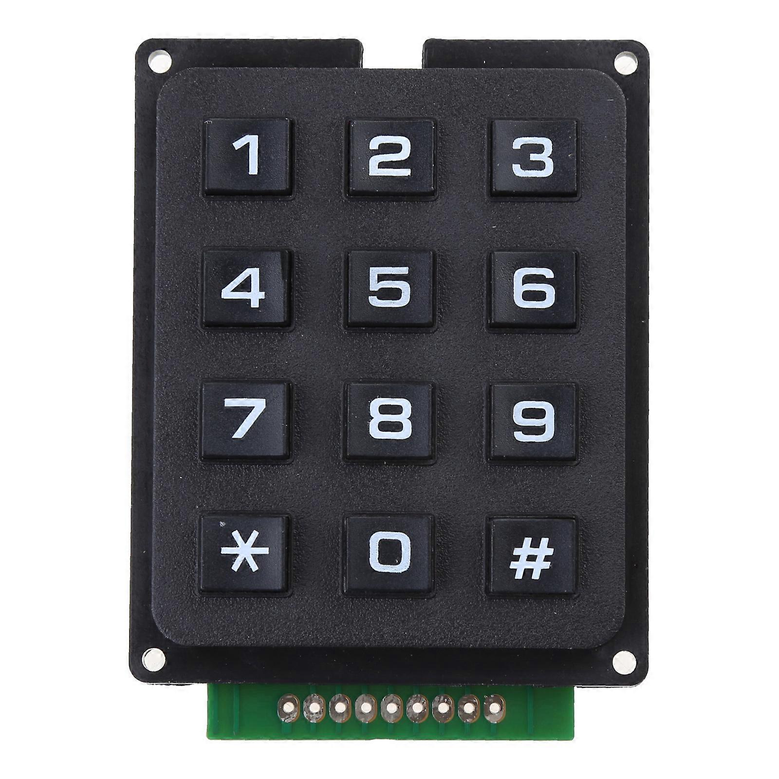 3x4 Matrixes Button Keyboard Keypad Array Unit ABS Plastic Key 3x4 12 Key Button Membranes Button DIY Kit