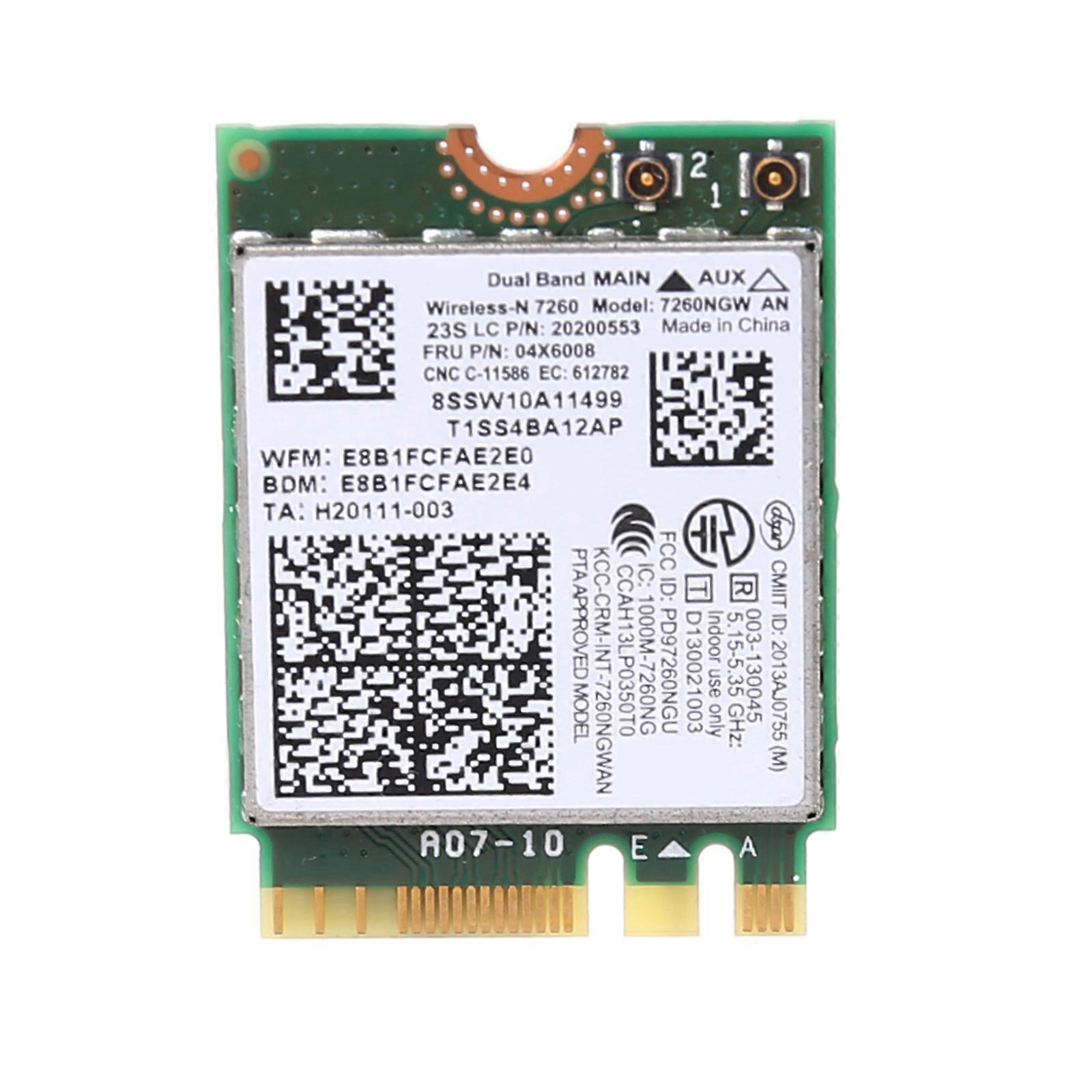 WIFI Card Wireless Network Adsapter Connector Dual Band 04X6008 7260NGW AN forINTEL 7260 7260NGW AN  FRU: 04W3809