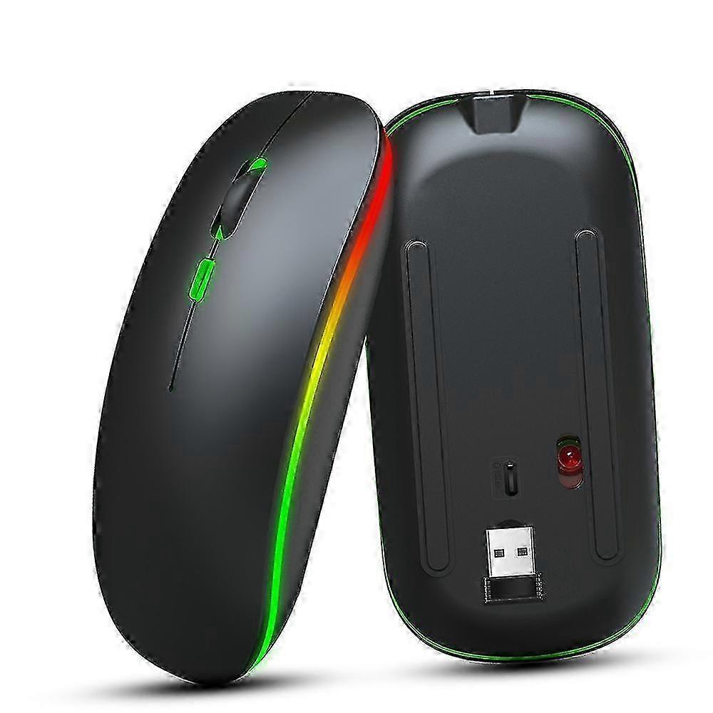 Ultra-thin Wireless Mouse 2.4G Rechargeable Silent Ergonomic Design with 3 Adjustable Settings