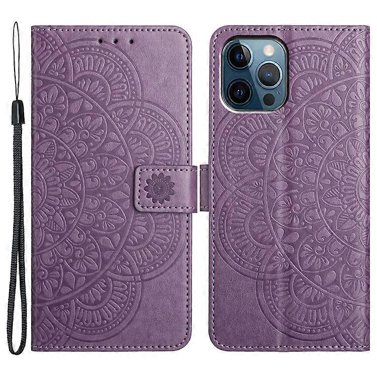 Compatible For iPhone 15 Pro Max Case Flower Pattern Flip Stand Phone Protector