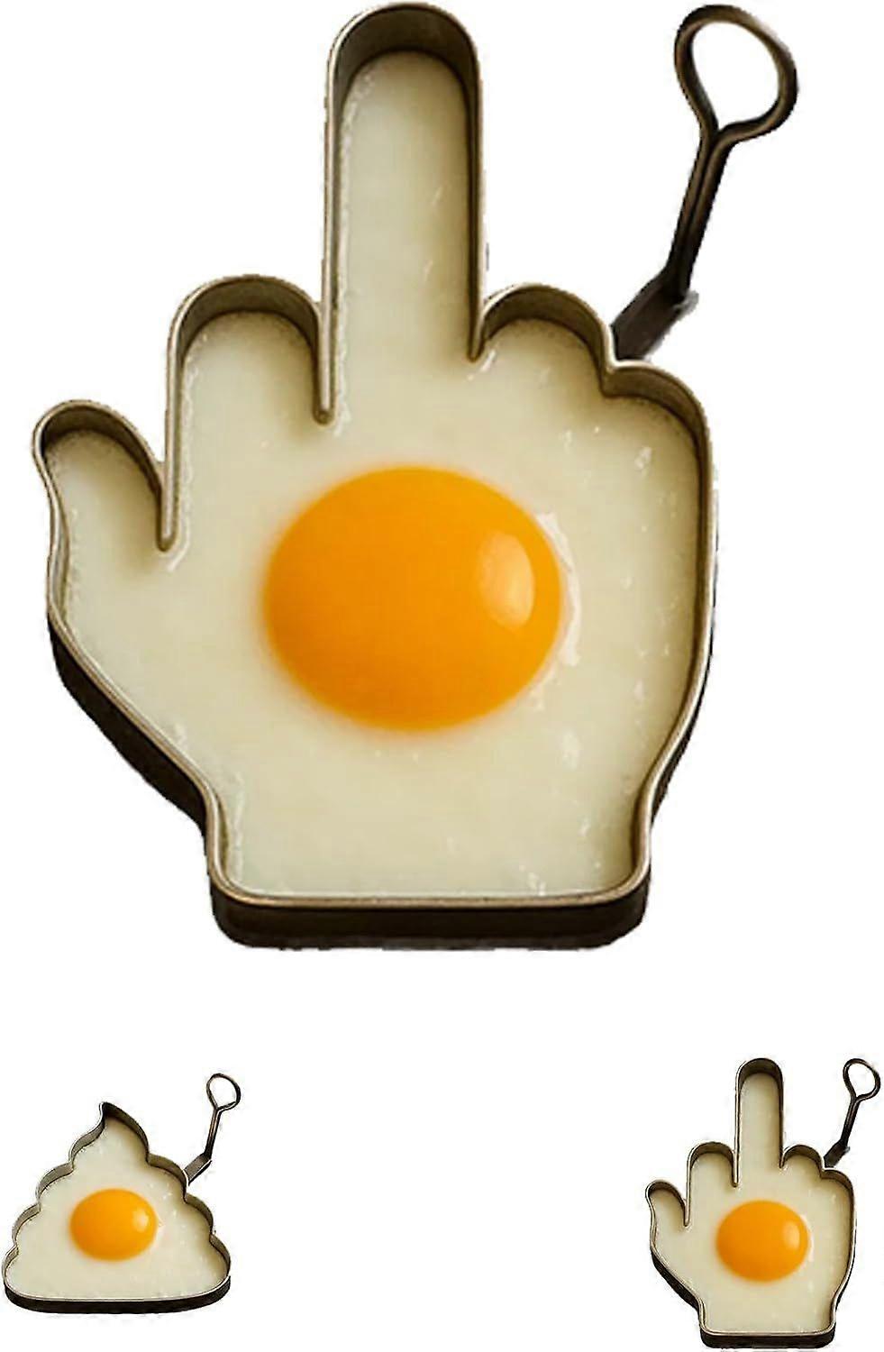 قالب بيض الإصبع الأوسط مضحك ، اكسسوارات المطبخ DIY ، قالب إطلاق البيض على شكل فريد ، قالب قلي البيض ، المشكل الجدة ، عشاق البيض الهدايا الوقحة (وسط F