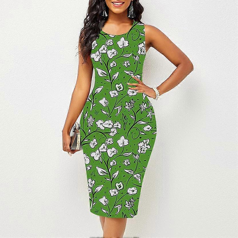 Women's Dress Sling Summer Morning Glory Print Dresses Tight Sleeveless  Slim Fit Sexy Fashion Top Clothing | Fruugo IE