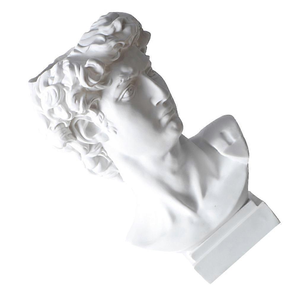 White Resin Statue Pen Holder and Planter for Decor Use Creative Design Fits Various Scenes