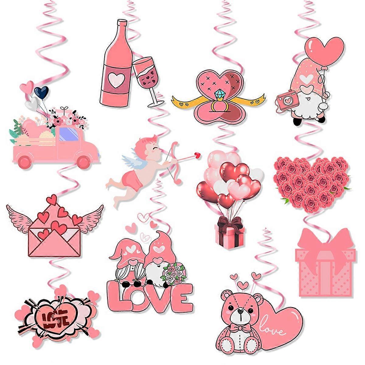 Valentine's Day Spiral Charm Love Bow and Party Decoration