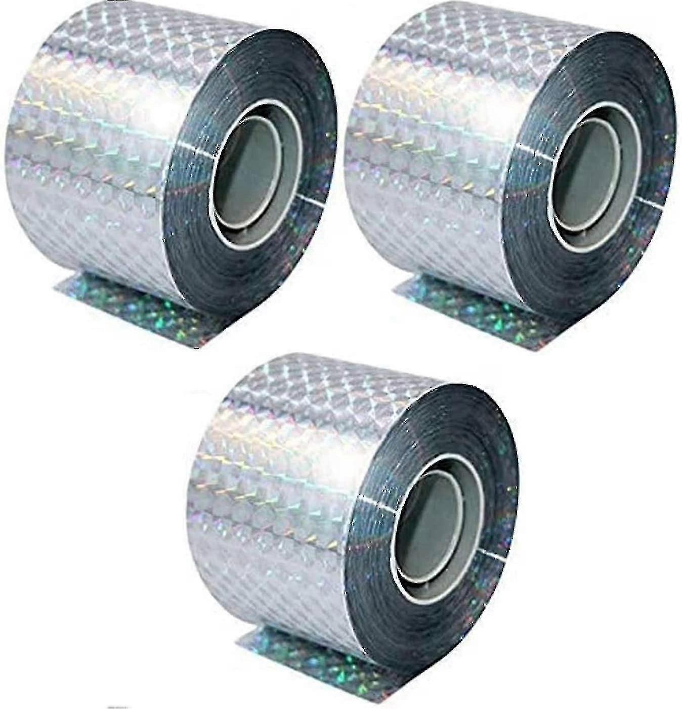 50m x 4.8cm Bird Repellent Tape - 3-Pack to Scare Crows & Pigeons Away