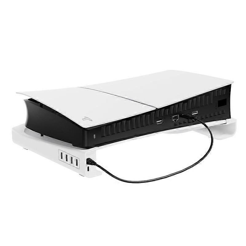 AOLION ALP-5382 Horizontal Stand for PS5 Slim Console with 4-Port USB Hub, Game Console Desktop Stor