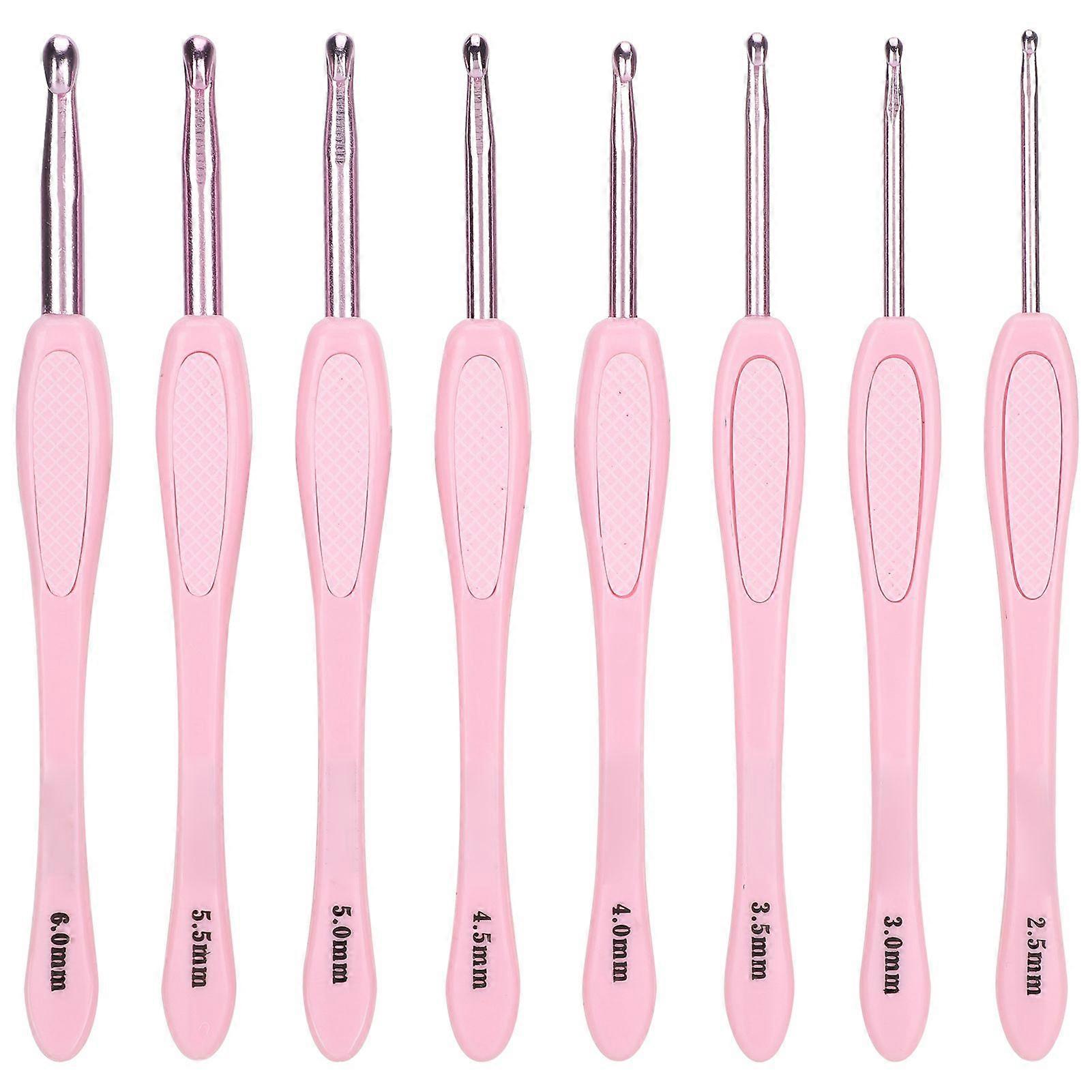 2025 Latest Model  8Pcs Crochet Hook Thread Knitting Tools ABS Plastic Handle