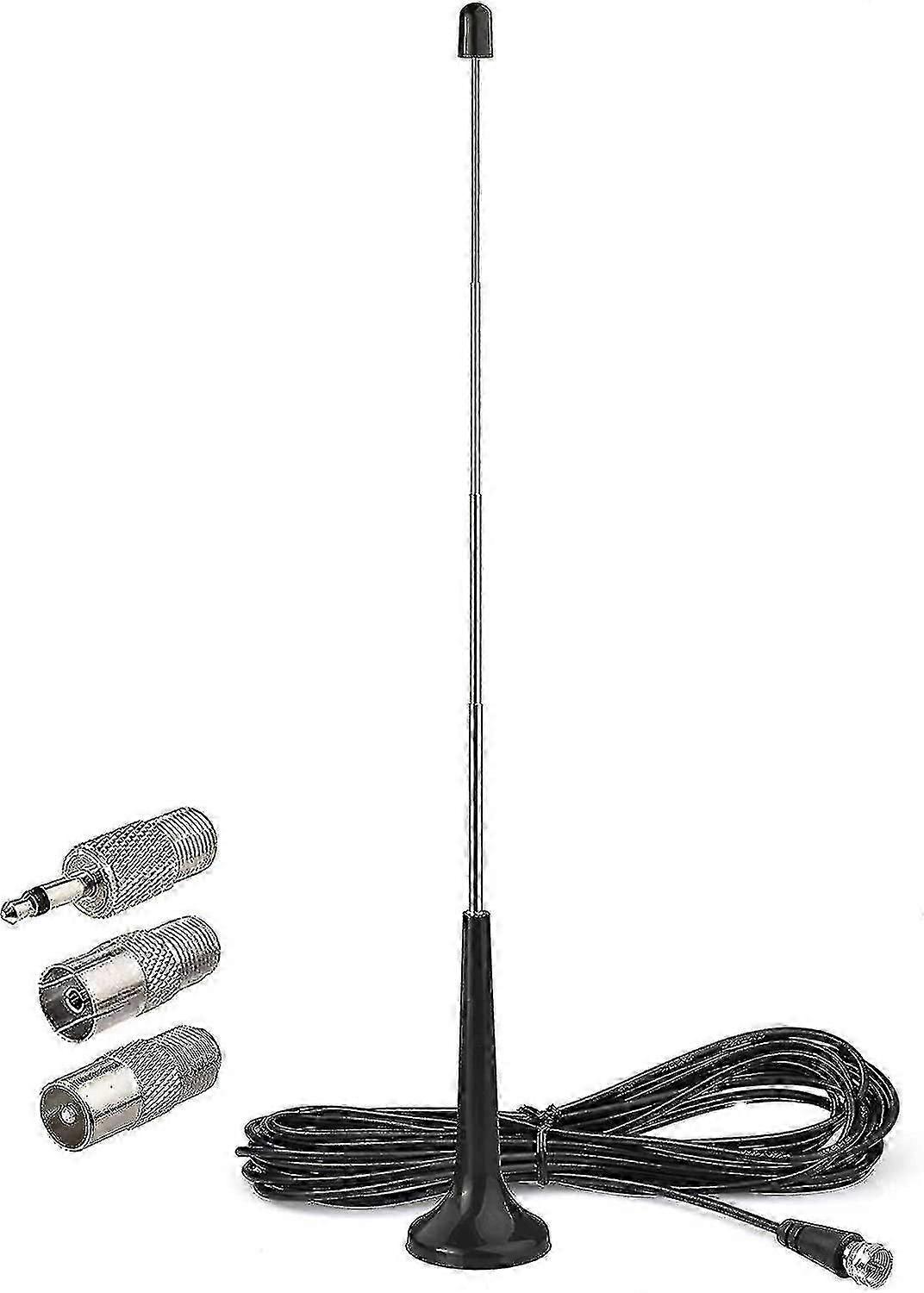 Antena de rádio FM Dab Antena 75 Ohm F Plug e cabo de extensão de 3 metros