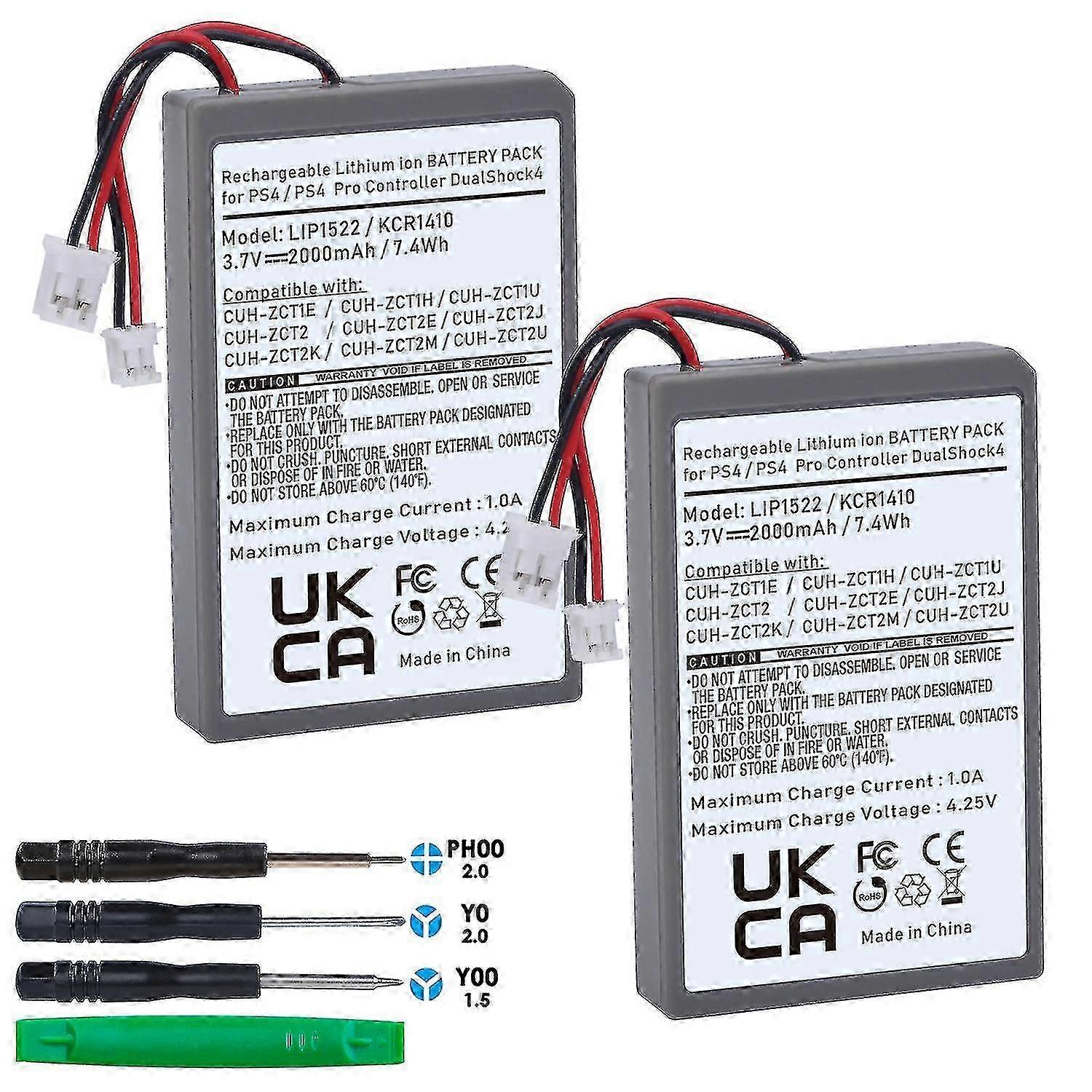 2x 2000mah Lip1522 μπαταρία για τη Sony Ps4 Ps4 υπέρ διπλός ελεγκτής 4 Cuh-zct1e Cuh-zct1h Cuh-zct1u Cuh-zct2 Cuh-zct2u ασύρματος ελεγκτής
