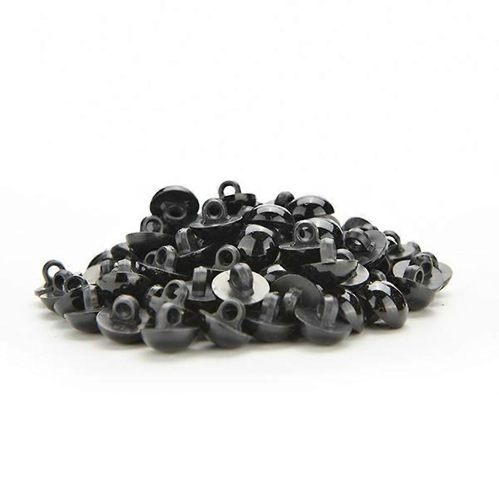 100pcs Black Craft Bear Doll Eyes Round Buttons Mushroom Beads for Sewing