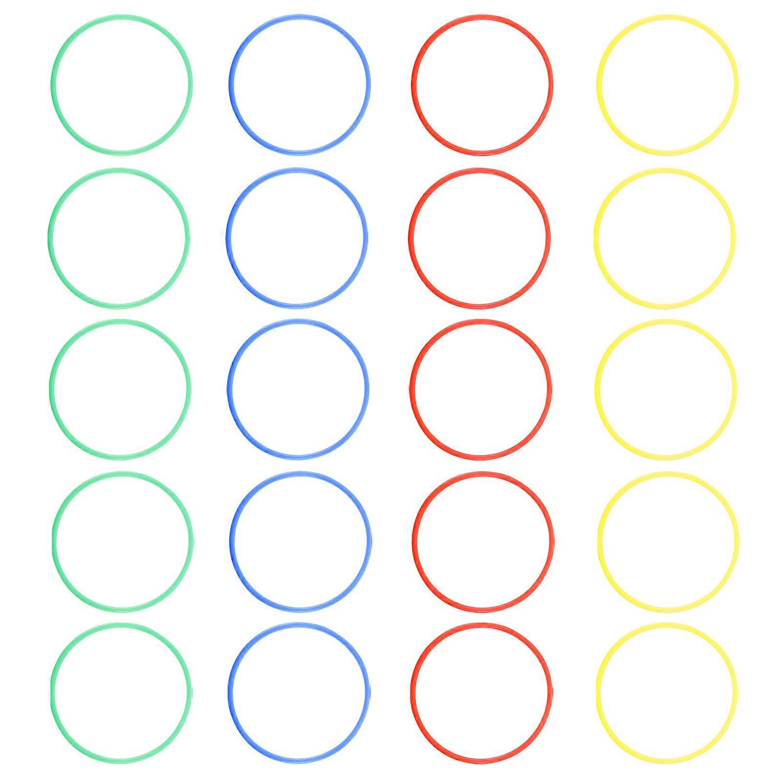 20pcs Plastic Toss Game Rings for Outdoor & Indoor Throwing Games – Durable Family Fun for Motor Skills Development, Random Colors