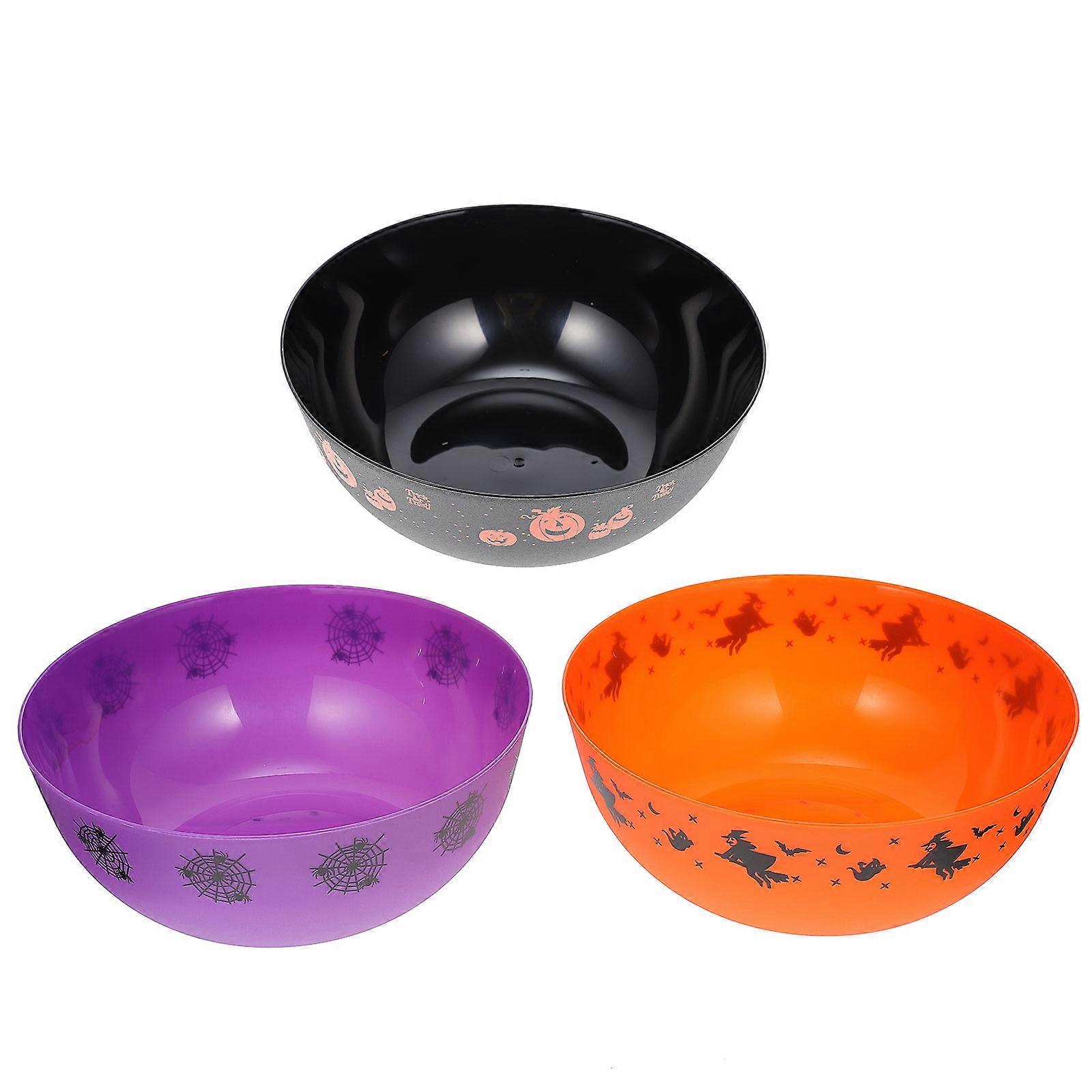 Tableware Mixing Bowls Candy Bowls Household Multipurpose Tableware Assorted Color 3Pcs Food Storage