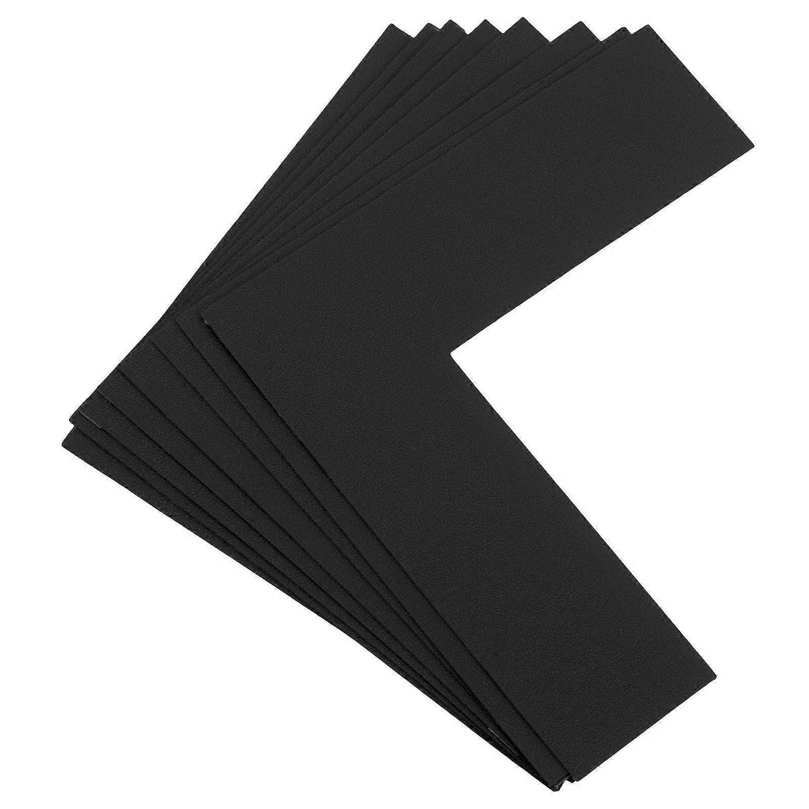 L Shaped Floor Marker Wear-resistant Clear Identification For Industrial Environments 3.93X3.93X0.04in Black 8Pcs