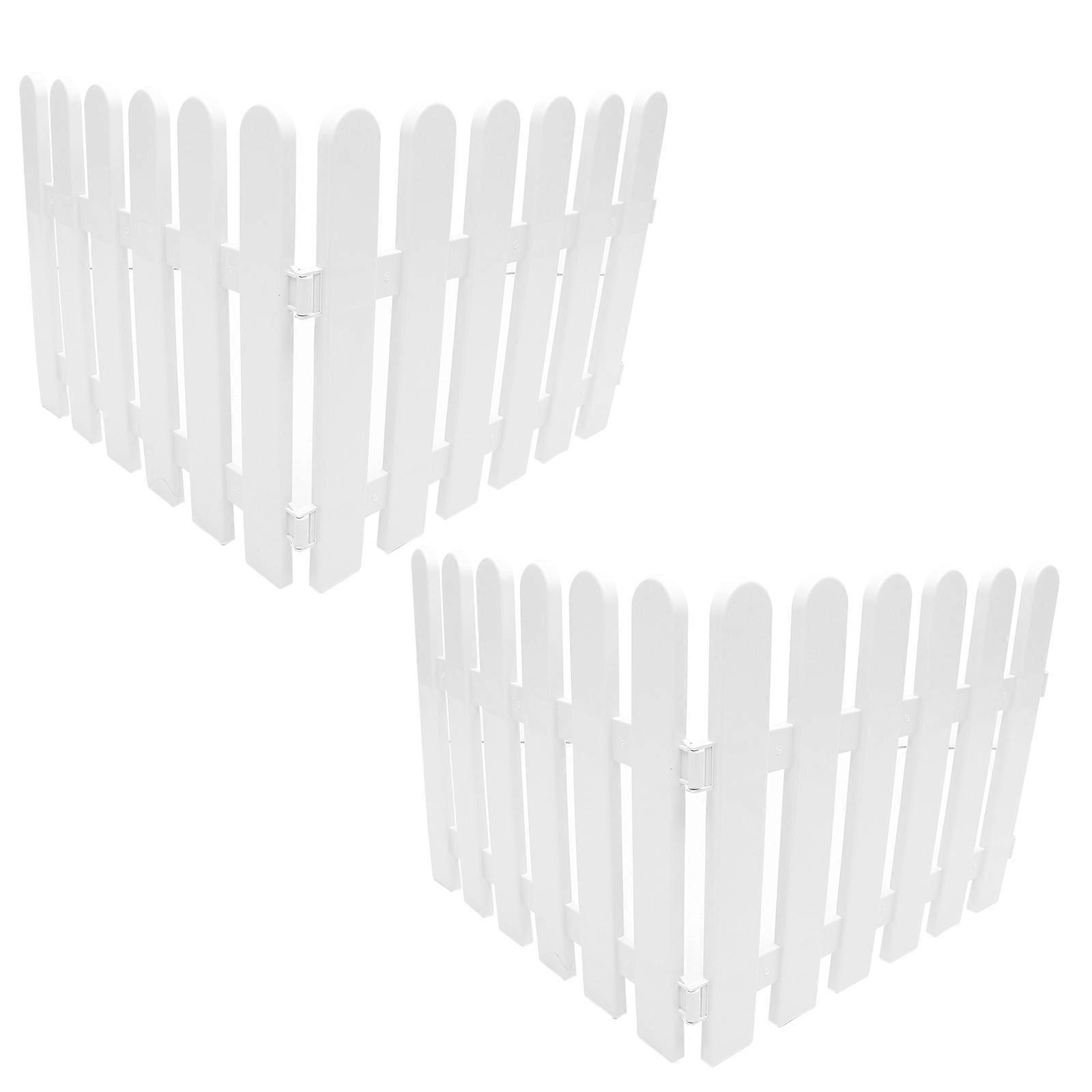 4pcs Outdoor Garden Fence Border Edging Landscaping Protector for Lawn Pathways Flower Beds – Lightweight, Portable, Easy to Install for Neat Garden
